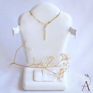 NWOT Handmade necklace with natural Aquamarine